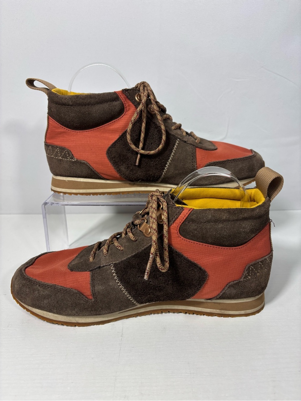 Teva High Top Hiking Sneakers Brown Orange Suede Women’s 9.5